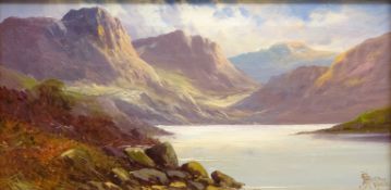 Scottish Loch scene, oil on canvas by John Henry Boel (British fl.