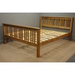 Pine 5' double bedstead, W163cm, H99cm,