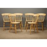 Set six solid beech farmhouse chairs Condition Report <a href='//www.