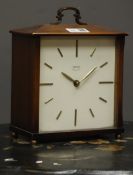 Mid 20th century 'Smiths' teak cased mantle clock,