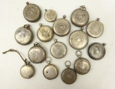 Collection of silver pocket watch cases, hallmarked,