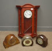 'Hermle' beech cased wall hanging clock,