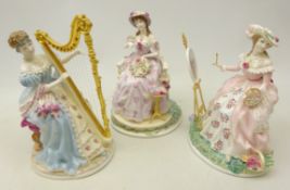 Three Royal Worcester limited edition figurines designed by Maureen Halson, Music,