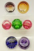 Six Caithness Commemorative paperweights including The Queens Golden Jubilee etc (7)