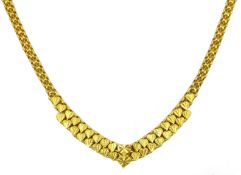 23ct gold heart design necklace, stamped 96.5% Condition Report Approx 30.