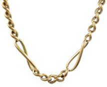 9ct rose gold figaro chain necklace with clip,