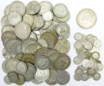 Over 900 grams of pre 1947 Great British silver coins including; King George V 1935 crown,
