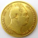 William IV 1832 gold full sovereign