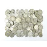 Over 1000 grams of Great British pre 1947 silver coins; half crowns, florins,