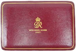Great British King George VI 1937 specimen coin set, complete fifteen coin set,