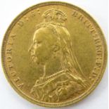 Queen Victoria 1890 gold full sovereign
