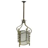 Victorian brass Hall Light fitting,