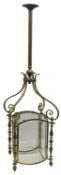 Victorian brass Hall Light fitting,