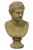 Stone effect classic style bust of Hermes,