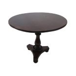 Miniature Furniture - 19th century mahogany circular snap top Breakfast Table on baluster support,