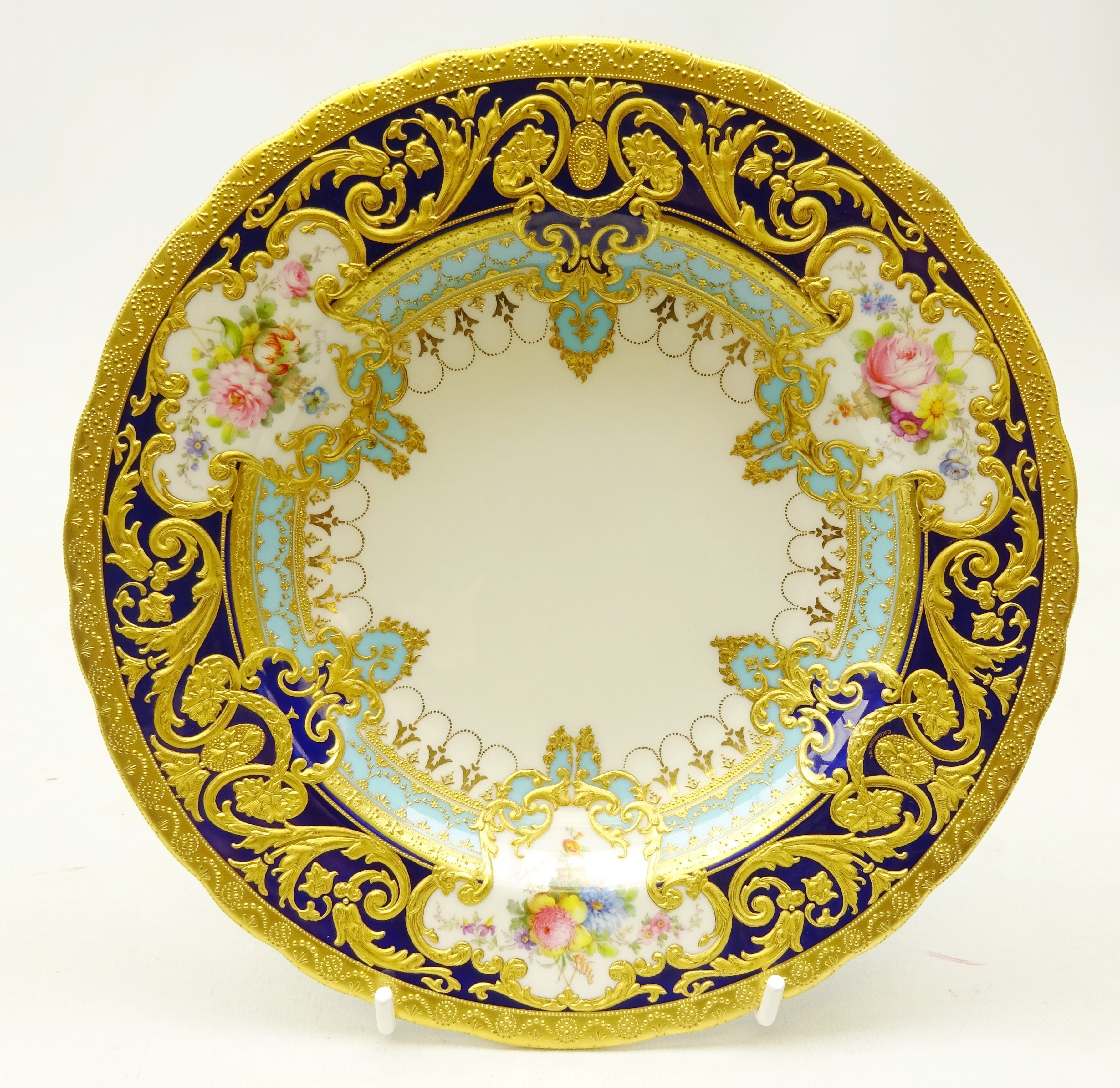 Royal Crown Derby dessert bowl from the Judge Elbert Henry Gary service, circa 1909,