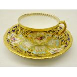 Royal Crown Derby tea cup and saucer from the Judge Elbert Henry Gary service, circa 1910,