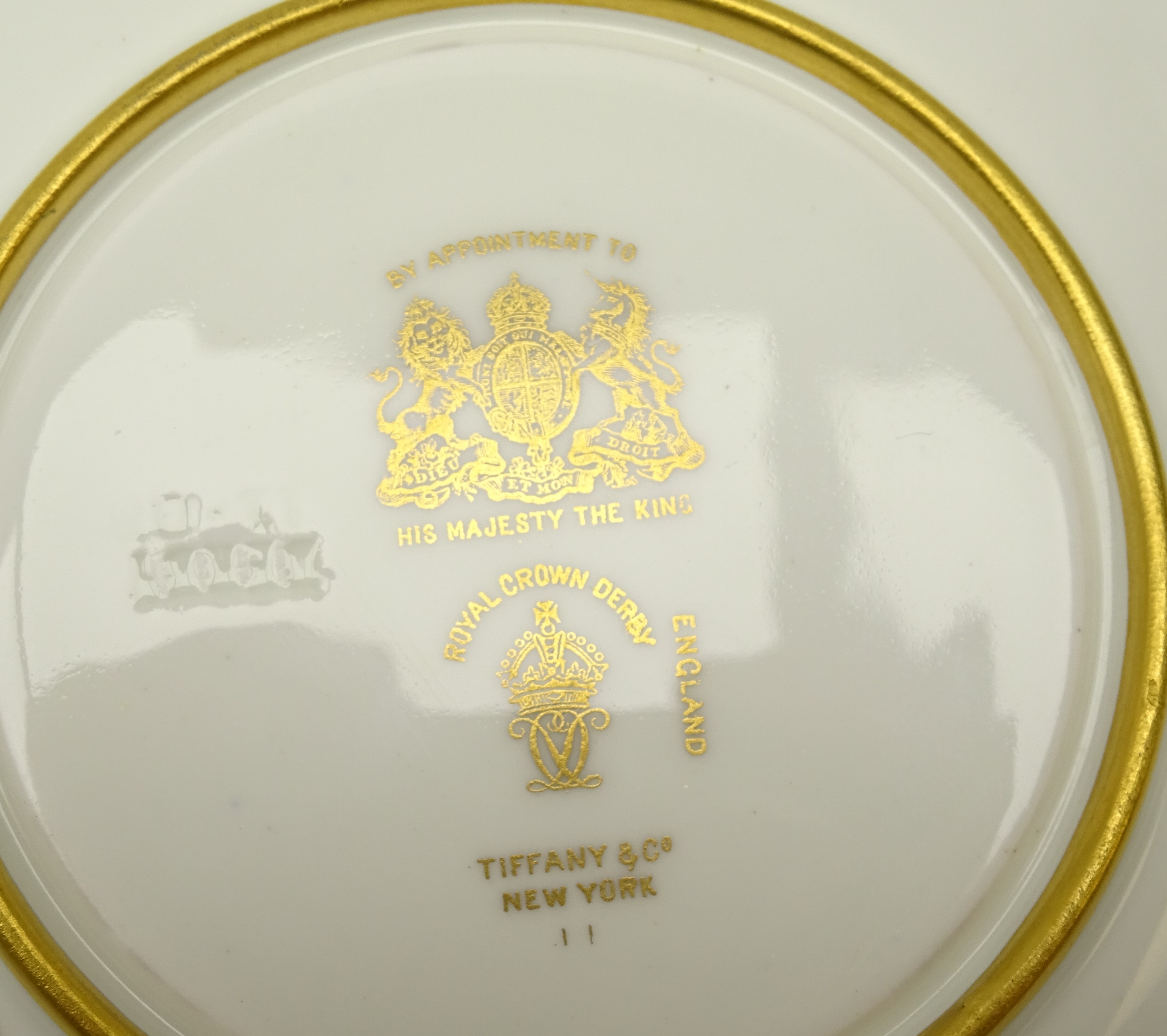 Royal Crown Derby ramekin and saucer from the Judge Elbert Henry Gary service, circa 1910, - Image 5 of 5