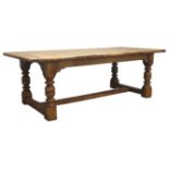 18th century style oak refectory table,