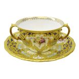 Royal Crown Derby bouillon cup and saucer from the Judge Elbert Henry Gary service, circa 1910 & 11,