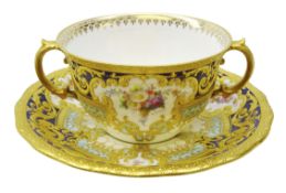 Royal Crown Derby bouillon cup and saucer from the Judge Elbert Henry Gary service, circa 1910 & 11,