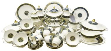 Comprehensive Royal Doulton 'Carlyle' pattern dinner, tea and coffee service for twelve,