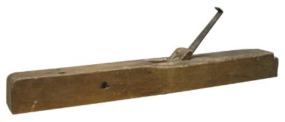 Large 20th century boxwood Ship Builders smoothing plane, stamped 1905 BB.