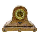 Victorian Rouge marble mantel clock,