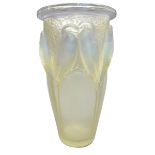 René Lalique (French, 1860-1945) Opalescent glass vase 'Ceylan' No.