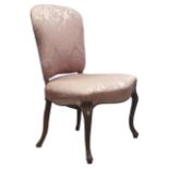 George III French Hepplewhite style upholstered side chair,