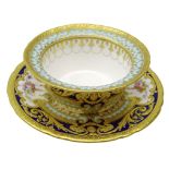 Royal Crown Derby ramekin and saucer from the Judge Elbert Henry Gary service, circa 1910,