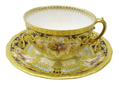 Royal Crown Derby breakfast cup and saucer from the Judge Elbert Henry Gary service, circa 1910,