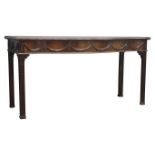 George lll style mahogany serpentine front serving table,