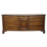 George III Lancashire oak dresser base,