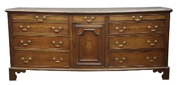 George III Lancashire oak dresser base,