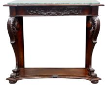 19th century Irish mahogany console table,