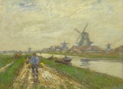 M Lies**** ? (Early 20th century): Dutch Canal scene,