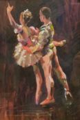 Sherree Valentine Daines (British 1959-): The Dancers, mixed media signed with initials 29cm x 19.