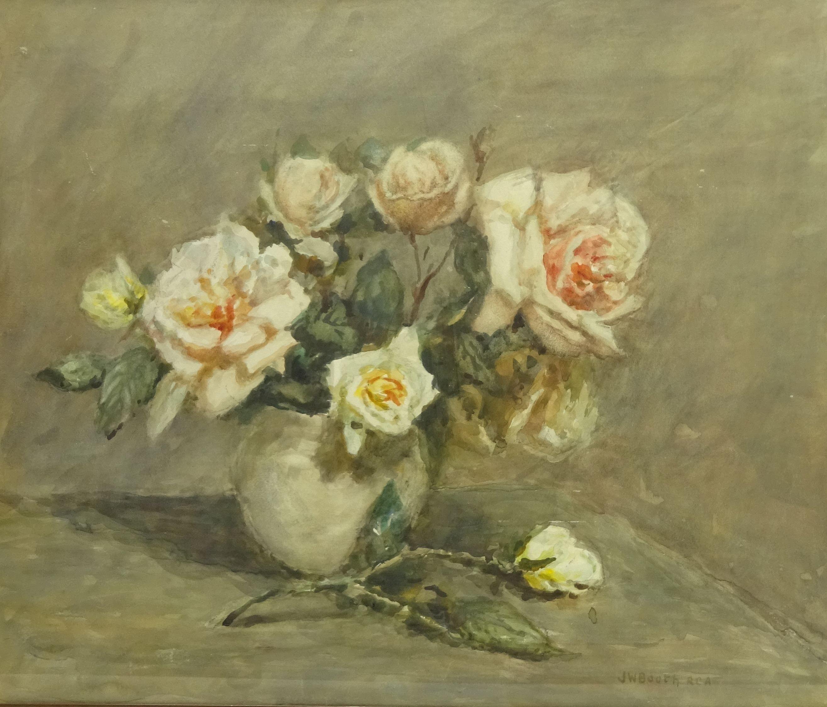 James William Booth (Staithes Group 1867-1953): Still Life of Roses,