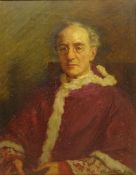 Albert Chevallier-Tayler (Newlyn School 1862-1925): Portrait of a Cleric in Ermine trimmed Purple