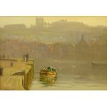 Augustus William Enness (British 1876-1948): 'Fishing Coble in Whitby Harbour',