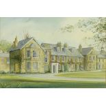 David C Bell (British 1950-): 'Pocklington School', watercolour signed and dated 1983,