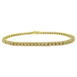 Diamond 18ct gold line bracelet, stamped 750 Condition Report Approx 11.