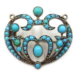 Edwardian turquoise set brooch Condition Report Diameter = 2.8cm <a href='//www.