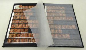 Accumulation of plated ID reds (SG 43/44) approx 1100 stamps Condition Report