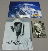 Climbing - signed photos of Edmund Hillary, Kurt Diemberger and Heinrich Harrer,