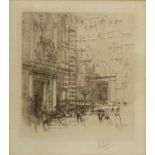 'Baptistry Florence', etching signed in pencil by William Walcott (British 1847-1943) 15.5cm x 13.