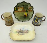 John Beswick for Royal Doulton limited edition 1975 Christmas Carol tankard and another similar