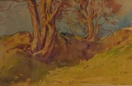 Woodland Landscape, watercolour signed by Fred Lawson (British 1888-1968) 17.5c,m x 26.