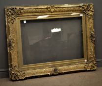 19th century ornate rectangular gilt wood and gesso frame, W127cm,